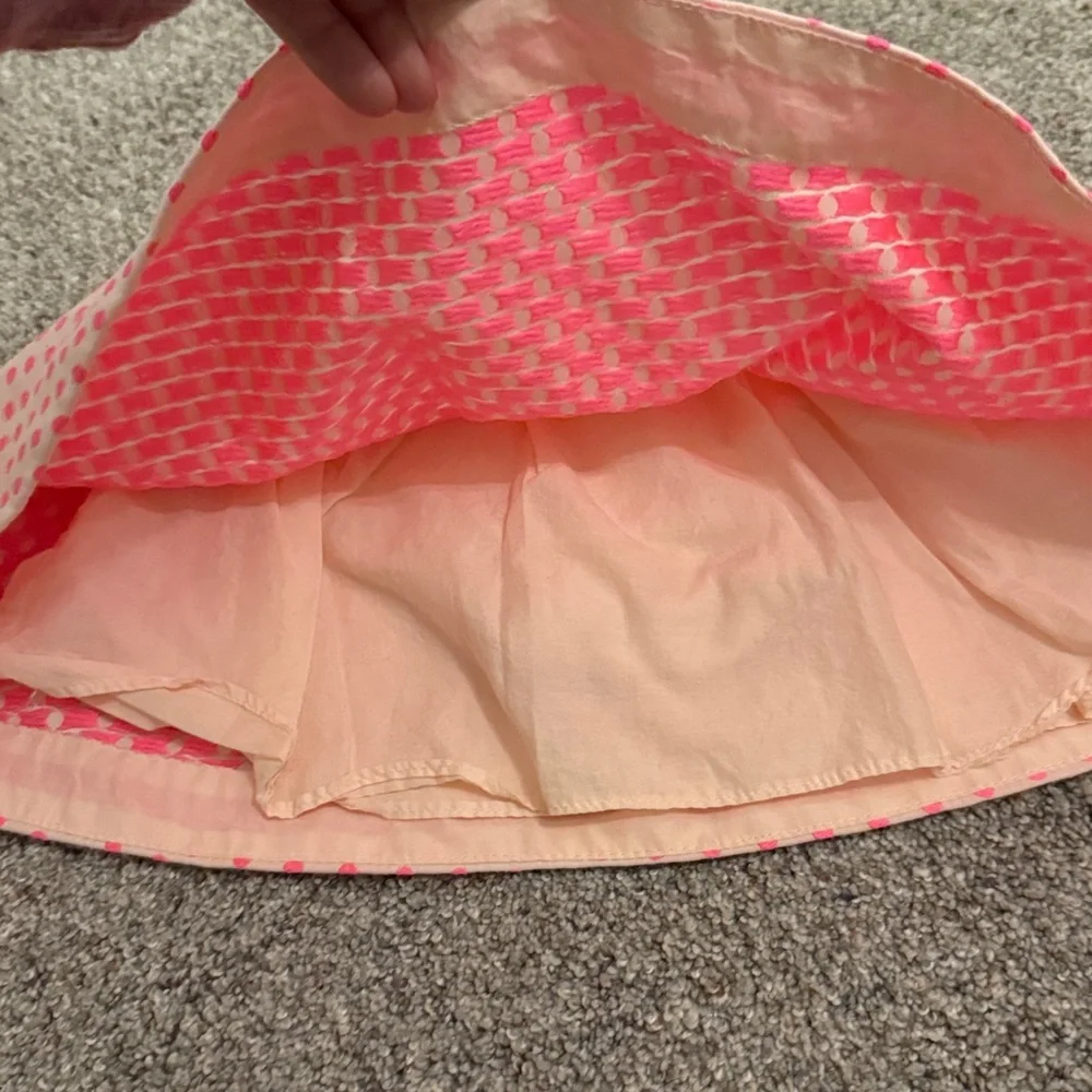 Kate Spade Toddler Hot Pink Polka Dot Skirt with Gold Bow Zipper 18 Months